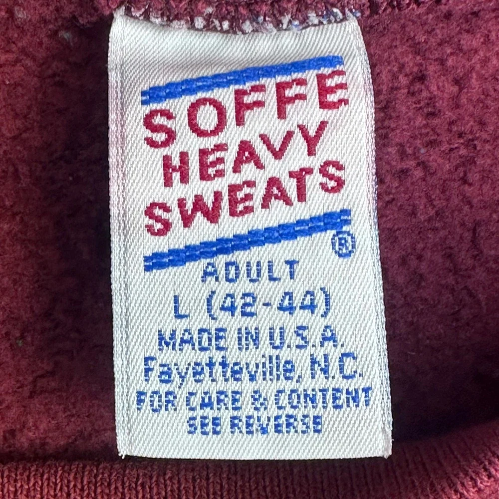 Soffe Sweatshirt Mens Large Maroon Camp Lejeune‎ US Marines Vintage 90s USA Made